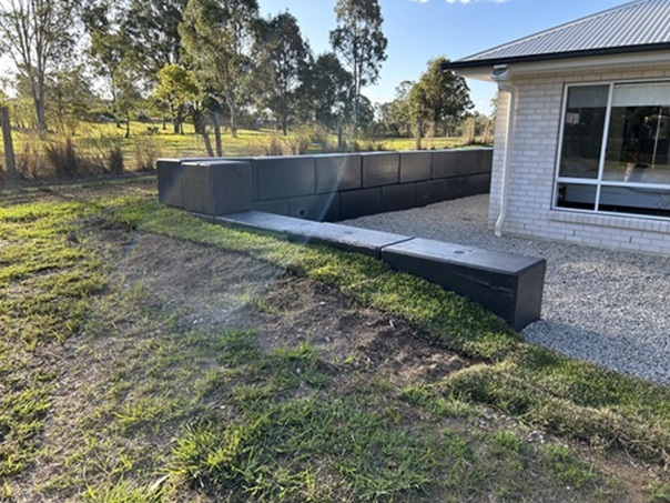 Completed Retaining wall