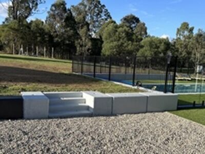 Completed Retaining wall